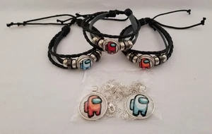 Among Us Characters Charm Necklaces Beaded Bracelets Multicolor  - Picture 1 of 7