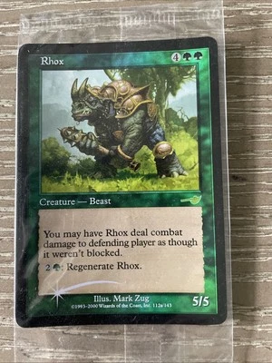 MTG Magic the Gathering Rhox Alt Foil Promo 112a/143 Sealed Promotional Card - Image 1 of 2