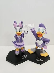 Disney 100th Anniversar Disneyana Collectible Figure Donald Duck And Daisy Duck - Picture 1 of 10