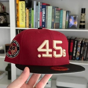 7 3/8 Houston Astros Hat Dreams HatDreams Brick Red Colt 45s Fitted - Picture 1 of 5