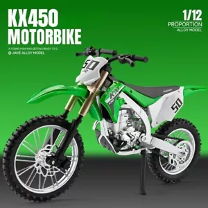 Modellino moto Kawasaki KX450 1:12 - pressofuso, regalo per collezionisti e bambini - Foto 1 di 6