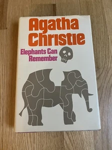 1972 AGATHA CHRISTIE Novel: "Elephants Can Remember" BCE Hardcover w/Dust Jacket - Picture 1 of 9