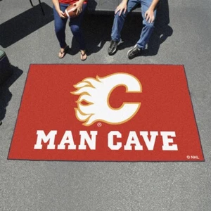 NHL - Calgary Flames Man Cave Ulti-Mat Rug - 5ft. x 8ft. - Picture 1 of 5