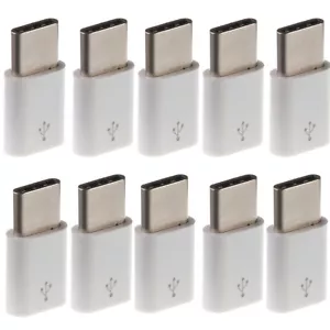 10x Micro USB to USB 3.1 Type-C Data Adapter Converter For Smart Phones Tablet - Picture 1 of 11