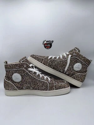 Christian Louboutin LOUIS ORLATO PLANO Becerro Brillo Alto Arco Iris Multi Talla 14 47 Foto 1 de 4