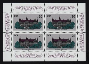 GERMANY DDR Architecture - Gustrow - MNH Miniature sheet of 4 [W03] - Picture 1 of 1