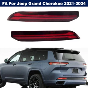 Lámpara reflectora de parachoques trasero LED roja 2 piezas para Jeep Grand Cherokee 2021-2024 - Imagen 1 de 7