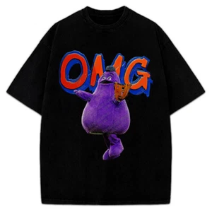 New York OMG LFGM Mets Grimace Mascot Baseball Jose Iglesias Custom Graphic Tee - Picture 1 of 11