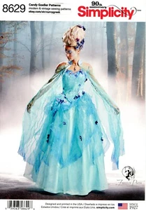 Simplicity 8629 FAIRYCORE Corset, Skirt & Overskirt, Collar, Cape Sz 14-22 UNCUT - Picture 1 of 5