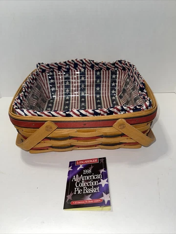 Longaberger 1998 All American Collection Pie Basket Liner Protector Cover