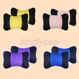 2pcs Car Seat Head Neck Rest Cushion Headrest Pad Bone Pillow khd022 - Picture 1 of 15