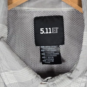 5.11 Tactical Mens Gray Plaid Short Sleeve Button Down Shirt Range 2XL XXL F/S - Picture 1 of 11