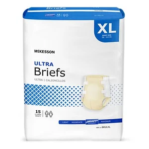 60 McKesson Ultra Heavy Absorbency Adult Disposable Brief Diapers XL Tab Closure - Picture 1 of 9