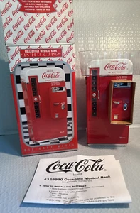 Retro 1994 Enesco Coca Cola Die Cast Metal Collectible Musical Bank NIB - Picture 1 of 15