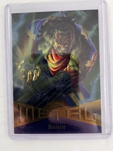 BISHOP #86 BASE 1995 Fleer Marvel Metal carta da collezione MCU - Foto 1 di 2