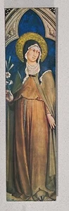 Placa de pared de madera S Sciara S Martini Assisi Art 133 Italia 3,5 x 13,75" en muy buen estado  - Imagen 1 de 4
