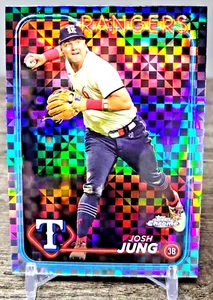 2024 Topps cromo #214 Josh Jung X-Fractor Texas Rangers - Imagen 1 de 3
