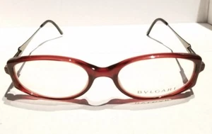 BVLGARI 408 510 50/17 130 RX Eyeglasses Optical Frames dark Red/Silver  Italy - Picture 1 of 6