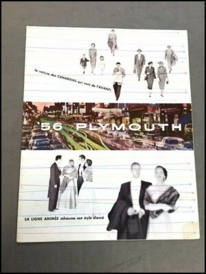 1956 Plymouth Vintage French Canada Car Sales Brochure Catalog - Belvedere Foto 1 de 4