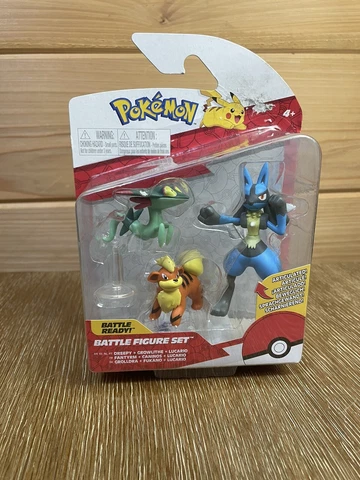 Pokèmon PKW2677 Battle Figure Set-Comes with Growlithe, Dreepy and Lucario Cover