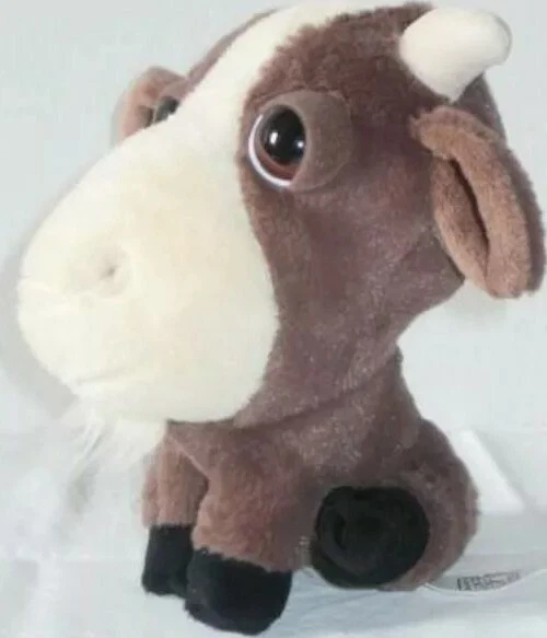 TCC Peluche capra amici della fattoria big headz plush goat toy coop plusch new