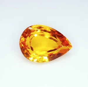 Gemas de pera de piedras preciosas sueltas de 8-10 quilates amarillo natural certificado citrino sin tratar W08 - Imagen 1 de 11