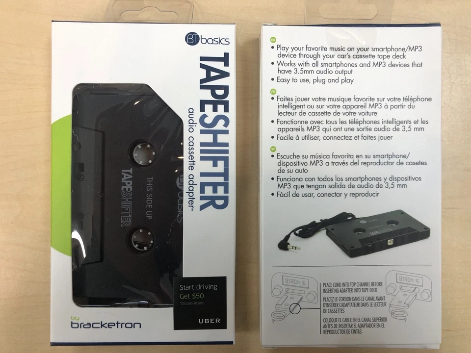 Adaptador de cinta de casete 3,5 mm AUX reproducción de audio música iPod DVD reproductor de CD teléfono a coche Foto 1 de 3