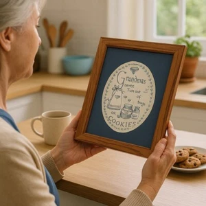 Abuelas nunca se queden sin abrazos o galletas caligrafía creativa Lynn Parker #4056 - Imagen 1 de 14