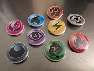 Pokemon Pins **Made From Real Cards** 1.5 Inch 9 Button Pins Energy Card Set - Picture 1 of 5