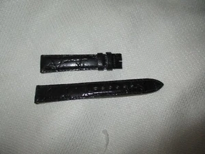 raymond weil exotic GENUINE CROCODILE Black watchstrap watch band strap  16 MM  - Bild 1 von 3