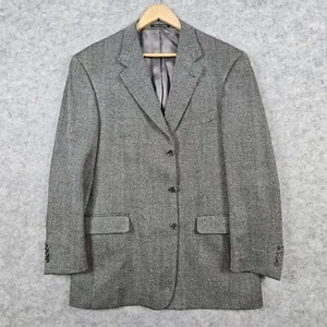 Murano Dillard's Men's Blazer Gray Size 44R (46) Gray Nailhead Tweed 100% Wool - Picture 1 of 12