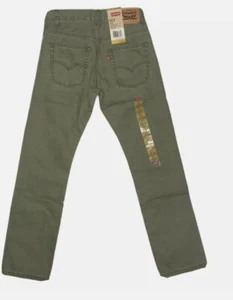 NEW Levi’s 511 Jeans Kid’s 16 Regular 28X28 Burnt Olive Green Denim Slim Fit $44 - Picture 1 of 7