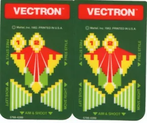 Vectron - Pair of Intellivision Controller Overlays ONLY - Mattel Inc 1982 - Picture 1 of 1