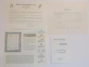 Vintage POFE Electronics, Muncie, Indiana, Ephemera (Box 1)  - Bild 1 von 1