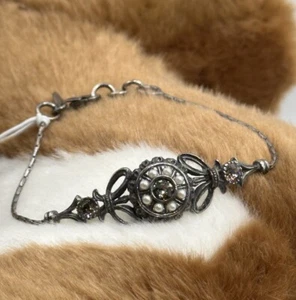 Mia Fiore Italy Dyadema Sterling Silver Plated Bronze Chain Floral Bracelet NEW - Picture 1 of 6