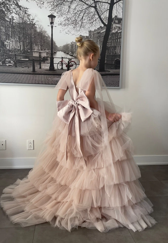 Beautiful dress for girl long wedding dress for kids anniversary dress - Image 1 of 4