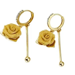 Delicate Rose Shaped Earrings Lightweight Alloy Jewelry Accessories for Women - Picture 1 of 8