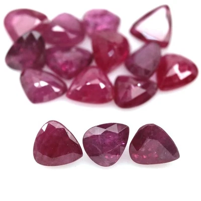12.54 CT. Heated 15Pcs Red Ruby Madagascar Pear - Image 1 of 4