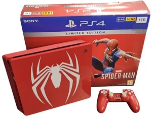 Sony Playstation 4 PS4 Slim Spider-Man Limited Edition Console - 1TB - Picture 1 of 7