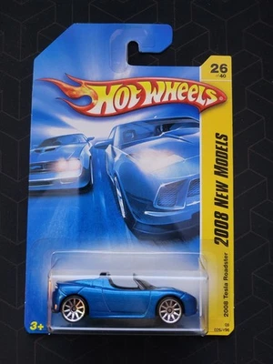 Hot Wheels 2008 New Models Tesla Roadster (Blue) (✔️SHIPPED IN A BUBBLE MAILER) - Image 1 of 4