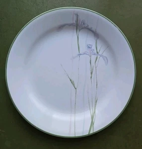1 Corelle by Corning Bread Desert Plate 7 1/4" Shadow Iris Flowers White - Picture 1 of 3