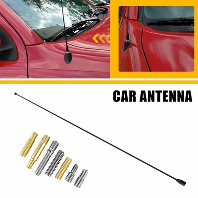 Para Nissan Cuerpo Duro D21 21" Largo Antena Mástil Radio Antena Negro AM/FM con Tornillos Foto 1 de 4