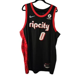 Nike Lillard #0 City Edition 3XL 75th NBA Authentic RipCity Portland Blazers - Picture 1 of 10