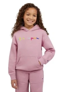 Champion Boys Girls Hoodie Pink Kangaroo Pocket Midweight Drop Shoulder Active - Picture 1 of 4