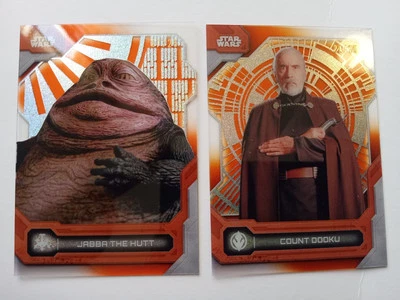 2024 Topps Star Wars High Tek Count Dooku Jabba The Hutt Orange /25  - Image 1 of 4