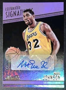 Magic Johnson 2016-17 Panini Studio CELEBRATED SIGNATURES Auto Card (#'d 25/49) - Picture 1 of 6