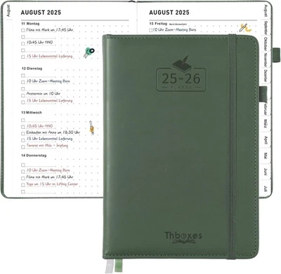 Kalender 2025 2026, A5 Wochenplaner 12-Monate-Terminkalender von August 2025 ...