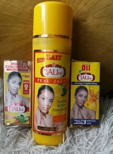 Peau Jaune Lightening Lotion 500ml & Double Concentrate Stage 2 And Oil - Picture 1 of 3