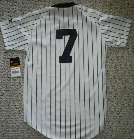 NEW YORK YANKEES MICKEY MANTLE #7 JERSEY VINTAGE WILSON WITH TAGS SIZE MEDIUM Cover