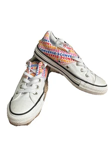 Converse Madison Wordmark Canvas Damen-Sneaker, weiß orange/pink, Größe 6 - Bild 1 von 9